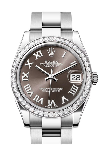 Rolex Datejust 31 Dark Grey Roman Dial Ladies Watch - Ref #  278384RBR 278384RBR-0025