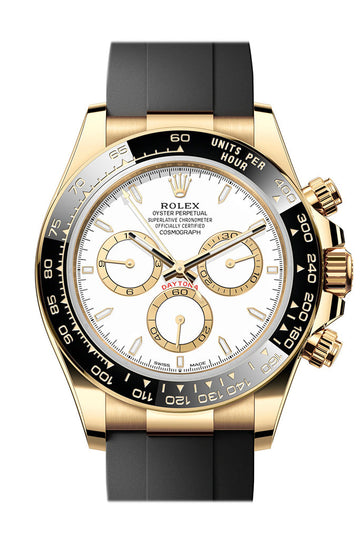 Rolex Daytona 40 White Dial Yellow Gold Mens Watch - Ref #  126518LN