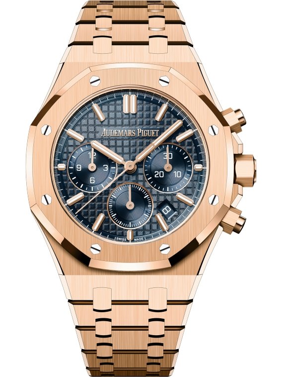 Audemars Piguet Royal Oak Chronograph Selfwinding Chronograph Blue Dial Rose gold 38mm Reference # 26715OR.OO.1356OR.01