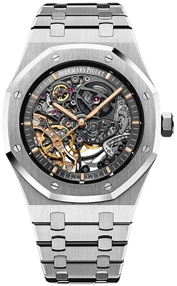 Audemars Piguet Royal Oak Double Balance Wheel Openwork - Stainless Steel - Skeleton Dial - Ref# 15407ST.OO.1220ST.01