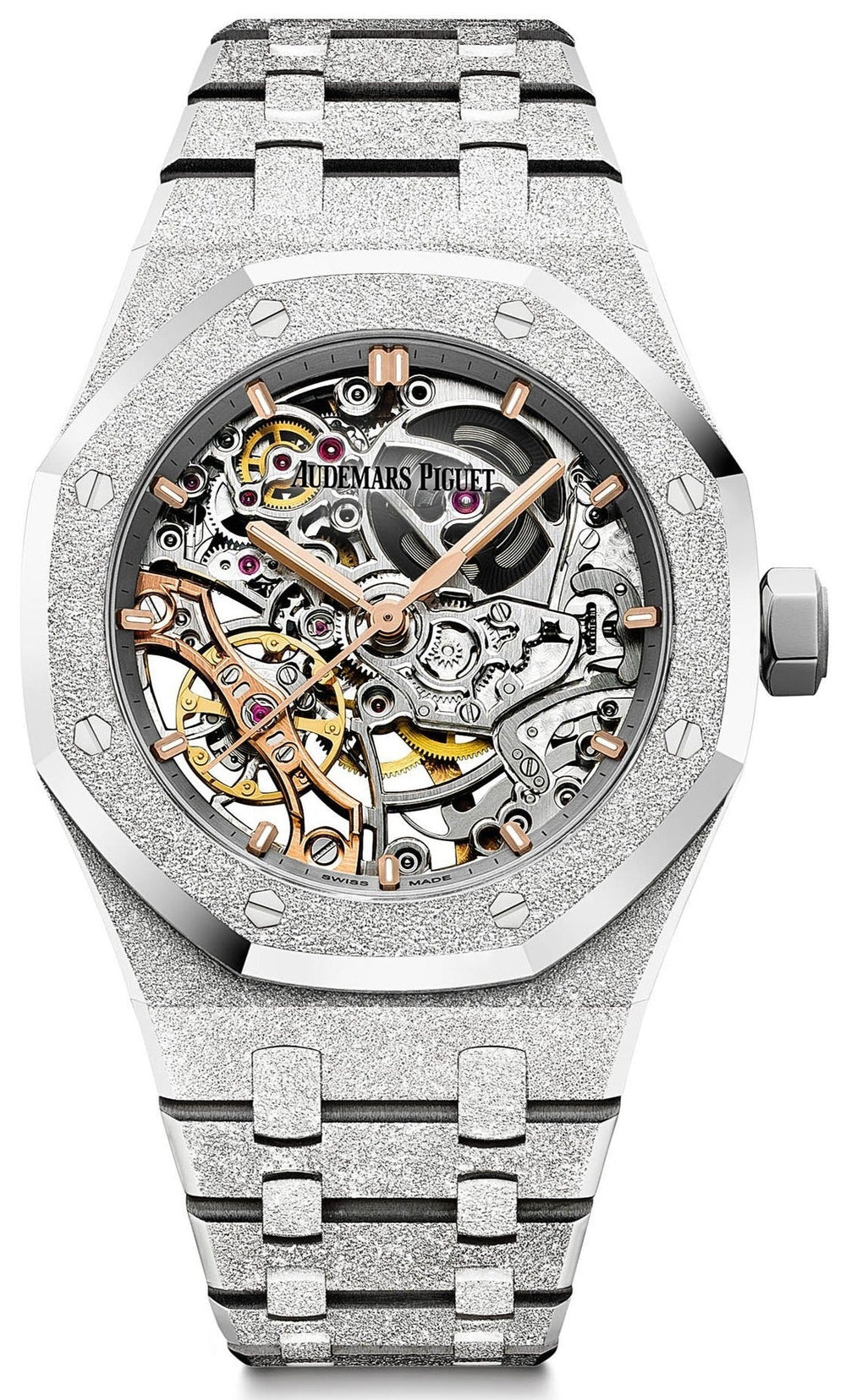 Audemars Piguet Royal Oak Double Balance Wheel Openworked Frosted Skeleton 37mm (Ref # 15466BC.GG.1259BC.01