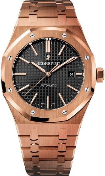 Audemars Piguet Royal Oak Selfwinding - 18K Rose Gold - Black Dial - Ref# 15400OR.OO.1220OR.01