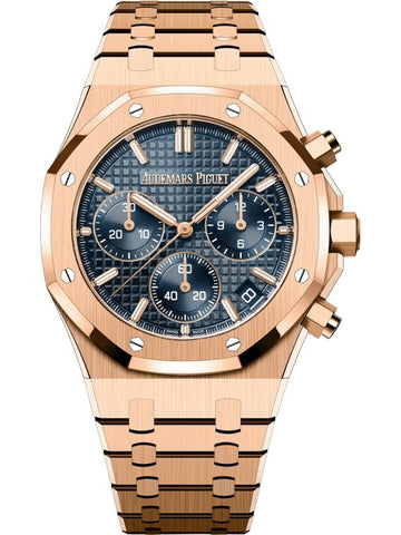 Audemars Piguet Royal Oak Selfwinding Chronograph “50th Anniversary” Rose Gold Blue Dial - Ref# 26240OR.OO.1320OR.01