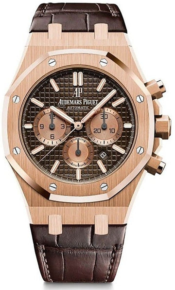 Audemars Piguet Royal Oak Selfwinding Chronograph - Rose Gold - Chocolate Dial - Rose Gold Sub-Dials - Ref# 26331OR.OO.D821CR.01