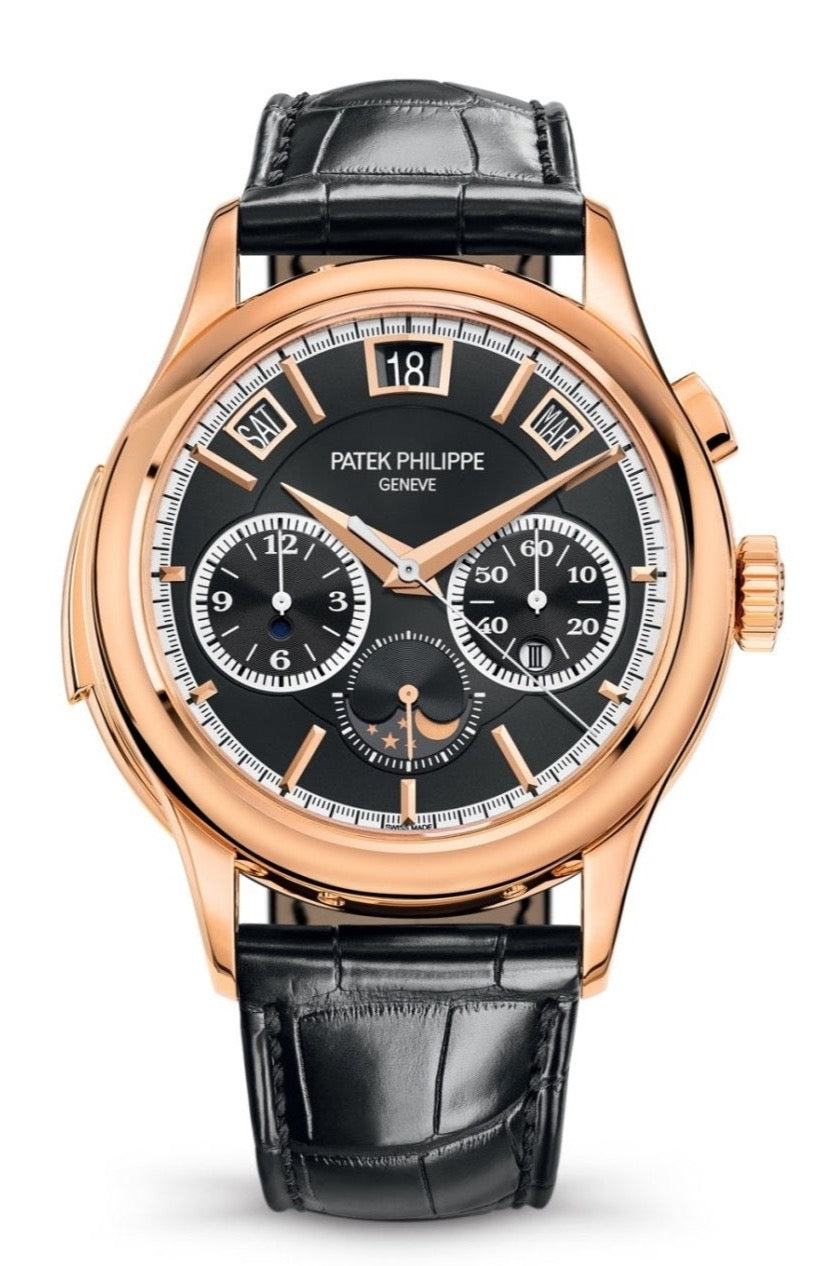 Patek Philippe Grand Complications submodel Rose Gold Black Dial 5208R-001