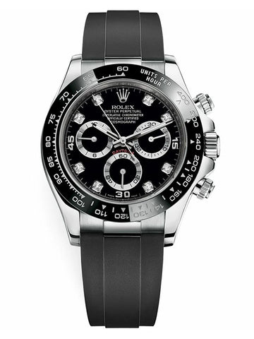 Rolex Daytona 116519LN Oysterflex Factory Black Diamond Dial