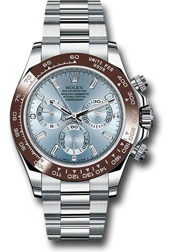 Rolex 950 Platinum Cosmograph Daytona 40 Watch - Ice Blue Diamond Dial - 116506A